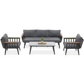 beautysofa NOVA Set 4-tlg. Dunkelgrau