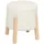 Atmosphera Pouf Boucl 41 x 35 x 41,5 cm Weiß