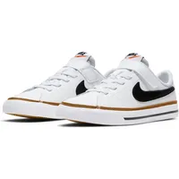 Nike Court Legacy Sneaker Jungen 102 - white/black-desert ochre-gum