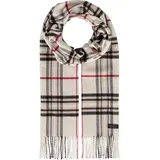 Fraas Schal Cashmink® Scarf with Plaid Cream-White