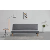 Schlafsofa INOSIGN "MONIDA, Schlafsofa, Klappsofa, 3-Sitzer mit Bettfunktion und" Sofas Gr. B/H/T: 183cm x 79cm x 87cm, Webstoff, grau (anthrazit) verstellbarer Rückenlehne