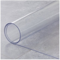 HOOZ Tischdecke transparent und abwischbar 1,5 mm dick schützende Tischfolie (Packung 1-tlg, 100 x 100 x 0,15 cm), Quadratisch weiß Rechteckig - 100 cm x 100 cm x 1.5 mm