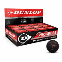 Dunlop Progress Rot, 12 Stück, für Freizeit- und Hobbyspieler – Speed mittelschnell