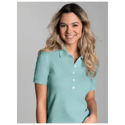 Trigema Poloshirt »TRIGEMA Poloshirt mit Kristallsteinen«, (1 tlg.) Trigema gletscher XL