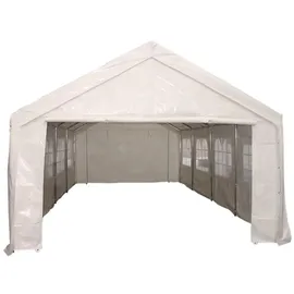 DEGAMO Seitenplane für Zelt 10 x 4 m Weiß