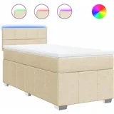 Maison Exclusive - Boxspringbett Mit Matratze Creme 90x190 Cm Sto