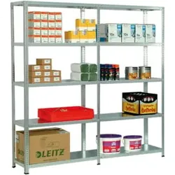 Regalwerk RUDI Schraubregal 250 Anbauregal HxBxT 2000x875x600mm 5 Stahl-Fachböden