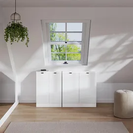 Vicco Rion 140 x 81,6 x 46 cm Weiß Riffel