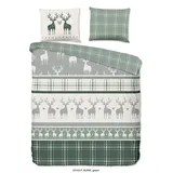 Muller Textiles Bjirk green 135 x 200 cm + 80 x 80 cm