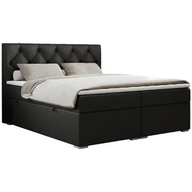 MKS Boxspringbett 160 x 200 cm H3 Schwarz