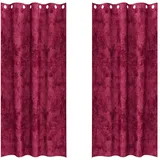vidaXL Vorhang, Weinrote Vorhänge 140 cm