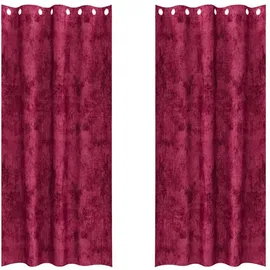 vidaXL Vorhang, Weinrote Vorhänge 140 cm