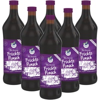 Aronia ORIGINAL Bio Aronia Früchtepunsch 6 x 700 ml | Alkoholfreier Punsch mit Traube, Aronia, Birne und Gewürzextrakten | Vegan, ohne Konservierungsstoffe, ohne Zuckerzusatz (lt. Gesetz)