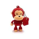 Onwomania AFFE in Rot Monkey Funny USB Stick 64 GB USB 2.0 Speicherstick USB-Datenträger