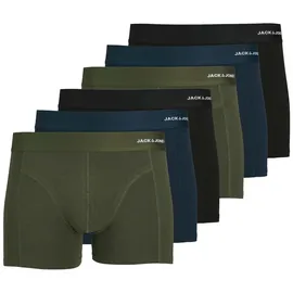 JACK & JONES JACBASIC BAMBOO TRUNKS Schwarz/Blau/Grün M 6er Pack