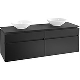 Villeroy & Boch Legato Waschtischunterschrank B67700PD 160x55x50cm, Black Matt Lacquer