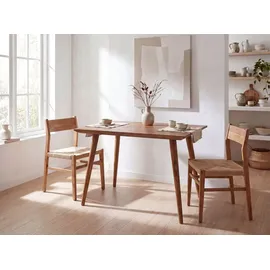 FineBuy Esstisch 120 x 76 x 60 cm braun