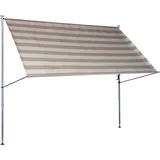 Angerer Klemmmarkise Premium Streifen 400 x 170 cm taupe/weiß