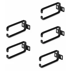StarTech.com 5-Pack 1U Vertical Cable Management D-Ring Hooks, Cable Manager For