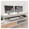 Monitorständer Hochglanz-Weiß 100x24x13 cm Holzwerkstoff