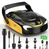 50PSI SUP Pumpe Elektrische Akku, Elektrische SUP Luftpumpe Wiederaufladbar, Intelligente Inflation/Deflation, mit LED-Licht für SUP-Boards, Kajak, Motorrad, Bälle, Luftmatratze und Outdoor