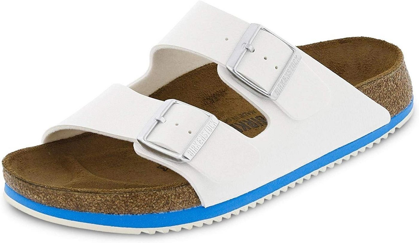 Preisvergleich Produktbild Birkenstock Arizona Pantolette mit Superlaufsohle weiß 45 EU