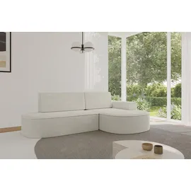 altdecor Eckcouch Cord 2-Sitzer Beige