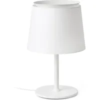 FARO Savoy Weiß Tischlampe Weiß Schirm - Weiß