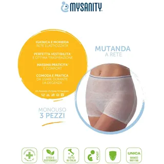 Mysanity Postpartum Netzhosen, einweg, 3 Stücke 1 St