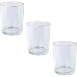Creativ deco Teelichthalter Weihnachtsdeko 12,5 cm transparent