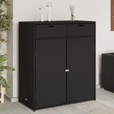 SECOLI Gartenschrank wetterfest balkonschrank wetterfest gartenschrank Kunststoff gartenschrank für den außenbereich putzschrank-Schwarz-105 x 55 x 113 cm