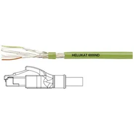 Helu 806413 RJ45 Patchkabel CAT 5e SF/UTP 5.00 m Grün PUR-Mantel, Geflechtschirm, Folienschirm, flexibler Innenleiter 1 St.