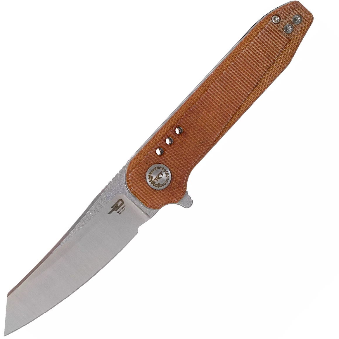 Bestech SYNTAX 14C28N, Stone wash+satin, Natural micarta BG40E