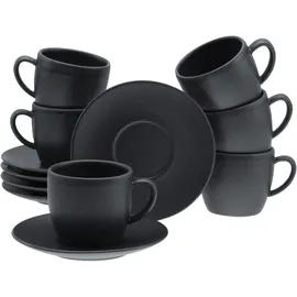 CreaTable Cappuccinotasse 0,24 l Schwarz 12 St.