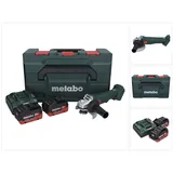 Metabo W 18 L 9-125 Akku Winkelschleifer 18 V 125 mm + 2x Akku 8,0 Ah + Ladegerät + metaBOX