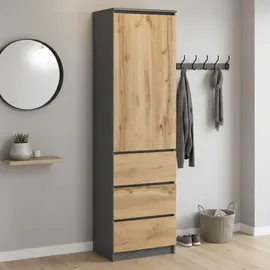 home collective Kleiderschrank 50 x 40 x 180 cm Anthrazit