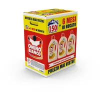 Omino Bianco - Flüssigwaschmittel, 150 Waschgänge, respektiert Farben und Stoffe, frischer Duft mit Marseiller Herzessenz, 2000 ml x 3 Packungen