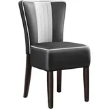 GGM Möbel 2er-Set Dinerstuhl | Leder | Schwarz | Diner Stühle, American Diner Stuhl, American Stuhl