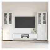 vidaXL TV-Schrankset mit Schubladen FLORIN 3 pcs Weiß Holzwerkstoff