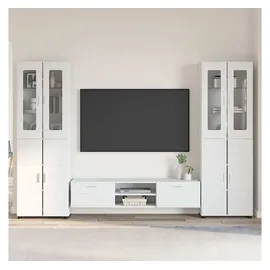vidaXL TV-Schrankset mit Schubladen FLORIN 3 pcs Weiß Holzwerkstoff