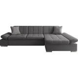 Mirjan24 Ecksofa Malwi mit Bettkasten L-Form Sofa vom Hersteller (Lux 06 + Lux 06 + Lux 05,... - Dunkelgrau