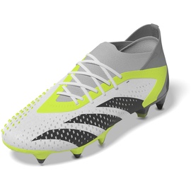 adidas Unisex Predator Accuracy.1 Sg Football Shoes (Soft Ground), FTWR White/Core Black/Lucid Lemon, 39 1/3 EU