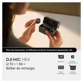 DJI Mic Mini (2 TX + 1 RX + Charging Case) Infinity Black