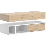 Vicco Waschbeckenunterschrank Henri Weiß/Artisan-Eiche 100 x 15 cm mit Schublade