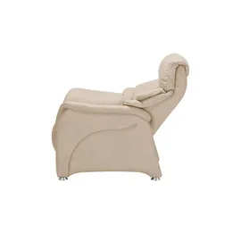 HIMOLLA Relaxsessel 4217 Leder 96 x 107 x 91 cm Beige mit Kopfteil