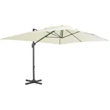 vidaXL Ampelschirm mit Aluminium-Mast 400 x 300 cm Sandweiß
