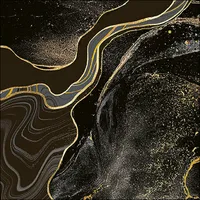 Ambiente Home Ambiente 20 Servietten Muster Marmor schwarz-gold als