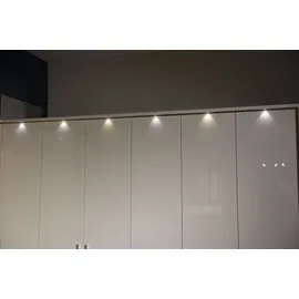 PLACES OF STYLE Drehtürenschrank PLACES OF STYLE "Piano, inklusive Rahmen und Beleuchtung, soft-close-Funktion", beige (beige hochglanz), B:277cm H:226cm T:60cm, Spanplatte, Schränke, Drehtürenschrank, beige oder weiß, UV lackiert, Hochglanzfronten, FSC-zertifiziert