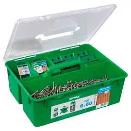 SPAX GREEN BOX Terrasse A4 ZYLINDERKOPF T-Star PLUS T25 FIXIERGEWINDE Cut 700 (700 Schrauben pro Stück,