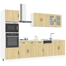 vidaXL Küchenschrank-Set Kalmar 7-tlg. Eiche 0 x 0 x 0 cm BRAUN